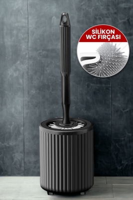 Siyah Silikon Tuvalet Fırçası Pratik Silikon WC, Klozet Fırçası - Sas Haus