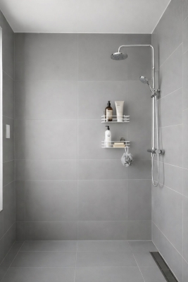 Tek Katlı Duş Rafı – Kancalı Banyo Şampuanlık & Organizer 2 Adet Beyaz TŞ-01 - 6