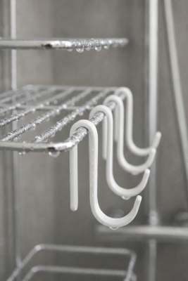 Tek Katlı Duş Rafı – Kancalı Banyo Şampuanlık & Organizer 2 Adet Krom TŞ-01 - 5