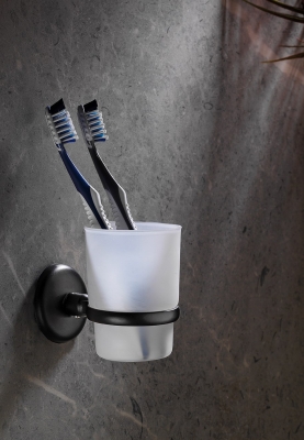 Yapışkanlı Diş Fırçalık Siyah S-104 KASA - 10 - Sas Haus