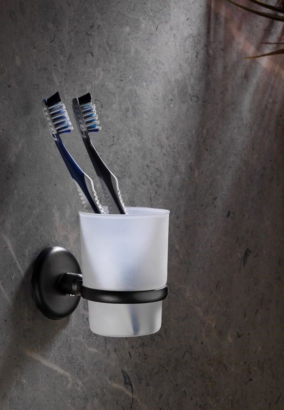 Yapışkanlı Diş Fırçalık Siyah S-104 KASA - 10 - 1