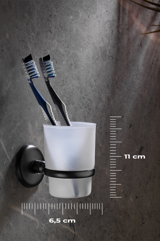 Yapışkanlı Diş Fırçalık Siyah S-104 KASA - 10 - 2