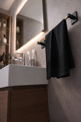 Yapışkanlı Gold Halka Havluluk Duvar Tipi Delme Gerektirmez Banyo Havlu Askılığı S-101 KTG - 3