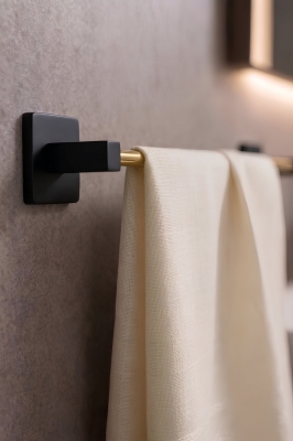 Yapışkanlı Gold Halka Havluluk Duvar Tipi Delme Gerektirmez Banyo Havlu Askılığı S-101 KTG - 5