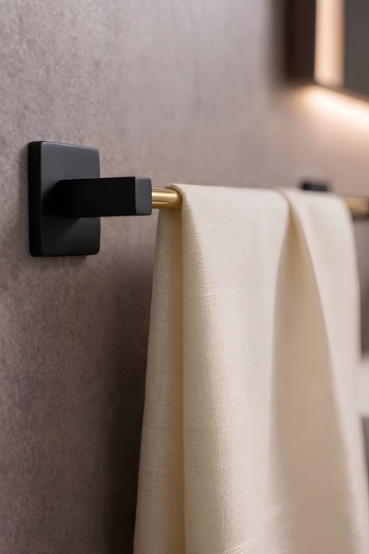 Yapışkanlı Gold Halka Havluluk Duvar Tipi Delme Gerektirmez Banyo Havlu Askılığı S-101 KTG - 5