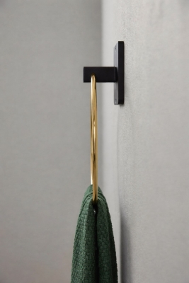 Yapışkanlı Gold Halka Havluluk Duvar Tipi Delme Gerektirmez Banyo Havlu Askılığı S-102 KGT - 5