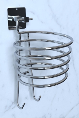 Yapışkanlı Gümüş Fön Makinesi Askısı Saç Kurutma Makinesi Tutacağı YK-710 - 4