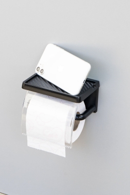 Yapışkanlı Kapaklı Tuvalet Kağıdı Askısı - Banyo Tuvalet Kağıtlığı ve Peçetelik Organizer - 5