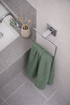 Yapışkanlı Krom Kare Havluluk Banyo Havlu Askılığı S-130 - KTK Kont Serisi - 4