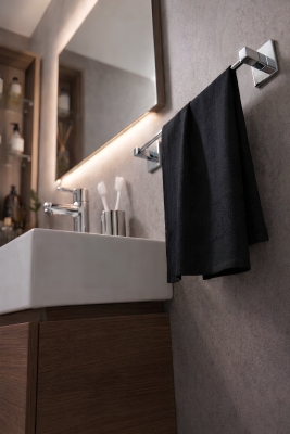 Yapışkanlı Krom Uzun Havluluk Duvar Tipi Delme Gerektirmez Banyo Havlu Askılığı S-101 KTK - 3