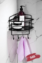 Yapışkanlı Ömür Boyu Paslanmaz Kristal Ayarlanabilir Raf Banyo Düzenleyici Şampuanlık LK-01 SSSK - Sas Haus