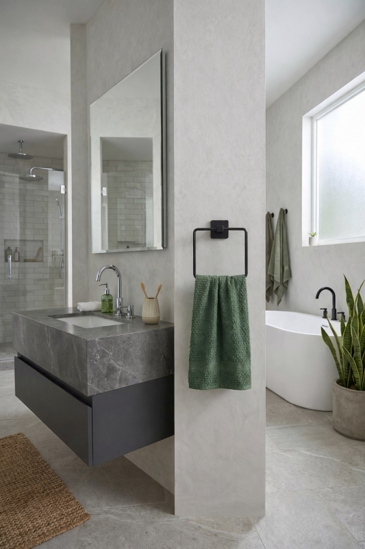 Yapışkanlı Siyah Kare Havluluk Duvar Tipi Delme Gerektirmez Banyo Havlu Askılığı S-130 - KTS Kont - 6