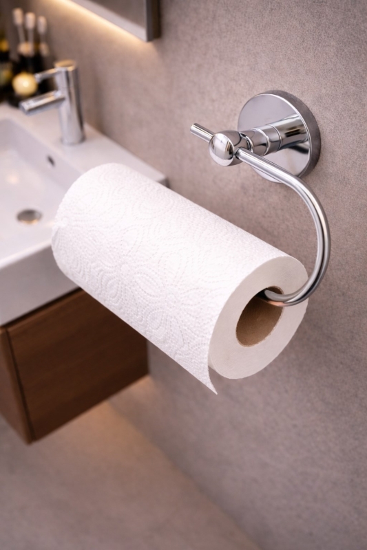 Yapışkanlı Krom Solo Havluluk Duvar Tipi Delme Gerektirmez Havlu Askılığı KASA - 20 - 3