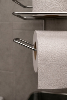 Yapışkanlı Tuvalet Kağıtlığı Delmesiz Vidalamasız Metal Banyo Kağıtlık Askısı Krom S-120 - 3