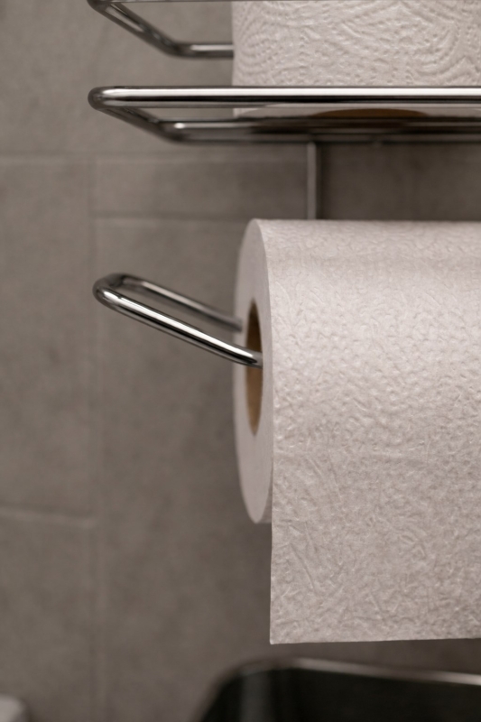 Yapışkanlı Tuvalet Kağıtlığı Delmesiz Vidalamasız Metal Banyo Kağıtlık Askısı Krom S-120 - 3