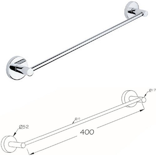  Yapışkanlı Uzun Havluluk Havlu Asacağı Krom 101-K KASA - 18 - 6