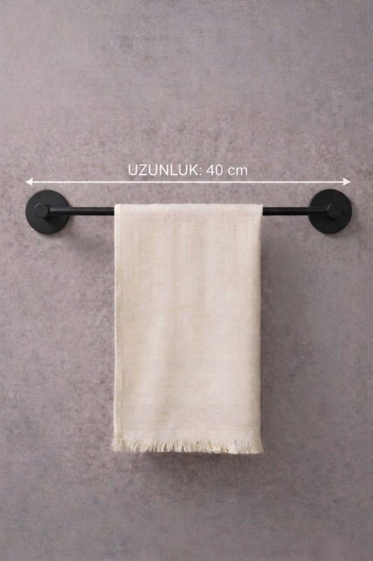 Yapışkanlı Uzun Havluluk Havlu Asacağı Siyah S-101 KASA-6 - 7