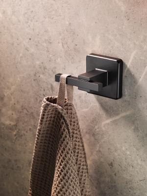 SAS Ömür Boyu Paslanmaz Tek Kancalı Havlu Ve Bornoz Askılığı Siyah D-011 - SAS