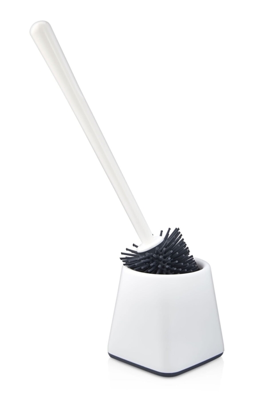 Silikon Wc Tuvalet Banyo Fırçası Klozet Fırçası Kare Beyaz - 8