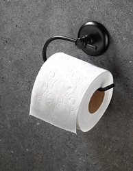 Sas Haus - Yapışkanlı Tuvalet Kağıtlığı Wc Kağıtlık Tuvalet Kağıdı Askısı Siyah MS-003
